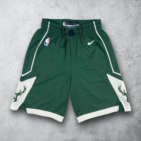 Nike NBA Milwaukee Bucks Basketball Shorts Green Size 30 Small Cover