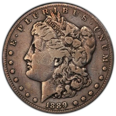 1889-CC $1 Morgan Dollar PCGS Fine Detail -- Key Date!   Very Nice Coin - Image 1 of 4