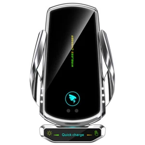 Car Phone Holder Fast Charger Mount Wireless Automatic Clamping Smart Sensor 15W - Picture 1 of 12