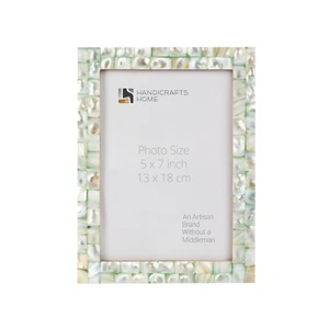 Handicrafts Home Picture Frames MOP Tabletop Desk Wall Decor Gifts, 5x7 - Green - Picture 1 of 7