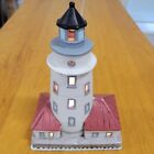 Vintage 1993 Geo Z Lefton Lighthouse Chicago Harbor Light 1893 Night Lamp Works!