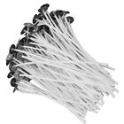 100 Pieces 12x1.3cm Pre Waxed Candle Wicks Low Smoke Cotton White For Candle REL