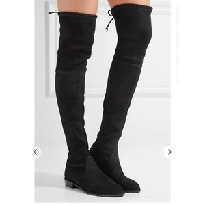 Stuart Weitzman Lowland Lift Thigh-High Suede Boots Size 8 - Picture 1 of 11