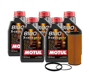 5L Motul 8100 X-CESS GEN2 5W-40 Wix Filter Motor Oil Change Kit API SN - Picture 1 of 1