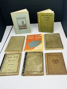 VTG 8 German Language Literature Books Learning & Stories German 1800's-1900's - Picture 1 of 24
