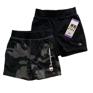 Champion Youth 2-Pack Shorts Black/Camo Boys Size XS 5/6 NWT - Picture 1 of 7