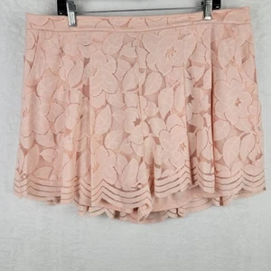Torrid Cottagecore Fairy Gr. 1 Skorts Tasche Strick Pull On Line Pfirsich Blumen Spitze - Bild 1 von 7