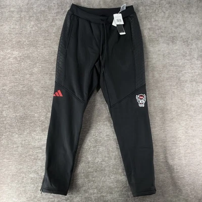 Pantalones deportivos Adidas NC State para hombre negros talla mediana IQ0273 logotipo bolsillos NUEVO Foto 1 de 4