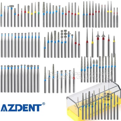 10Model AZDENT Dental Diamond Burs Friction Grip 1.6mm For High Speed Handpiece - Image 1 of 3