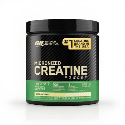 Creatina micronizada en polvo Optimum Nutrition 60 porciones sin sabor Foto 1 de 3