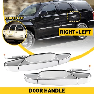 Exterior For Door Handle 2007-2013 Silverado Chevrolet Tahoe Rear 1500 LH+RH - Image 1 of 4