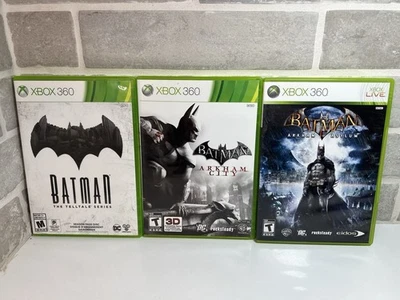 Batman Bundle Arkham City Asylum Telltale Series Microsoft Xbox 360 Authentic - Image 1 of 4