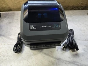 Impresora térmica de etiquetas de envío Zebra ZP450 PROBADA Y FUNCIONANDO CON cable de alimentación y USB - Imagen 1 de 11