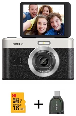 Kodak Pixpro C1  Kompaktkamera  Schwarz - Bild 1 von 4