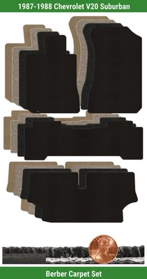 Juego de alfombrillas bereber personalizadas para Chevrolet V20 Suburban 87-88 (4 piezas) #F7V Foto 1 de 4