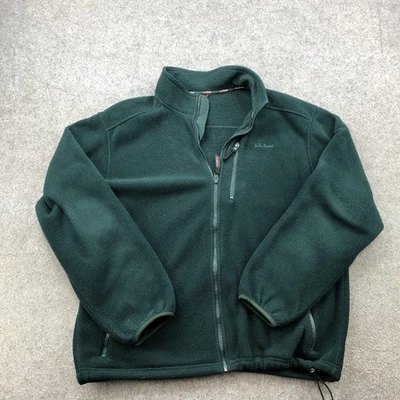 Chaqueta polar LL Bean vintage para hombre grande verde cremallera completa hecha al aire libre EE. UU. AÑOS 90 Foto 1 de 4