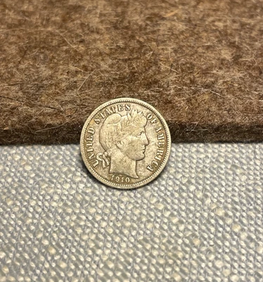 (#102052) Barber Dime: 1910 VF - Image 1 of 2