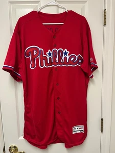 NWOT #7 Maikel Franco Philadelphia Phillies Red Alternate 48 Flex Base Jersey - Picture 1 of 6