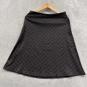 Vintage 90er A. Byer Rock Damen 5 Midi schwarz gepunktet Reißverschluss Arbeitskleidung formell - Bild 1 von 9