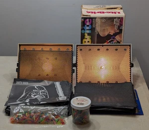Vintage Lite Brite Hasbro 1967 & 1990's Bundle w/ Pegs, Templates & Original Box - Picture 1 of 14
