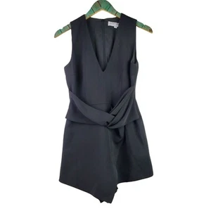 Keepsake Women's Faux Wrap Black Romper Sz S SUPER CUTE! - Picture 1 of 8