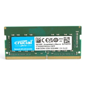 Crucial 16GB KIT 2 x 8GB DDR4 3200MHz PC4-25600 SODIMM Notebook Speicher Original - Bild 1 von 5