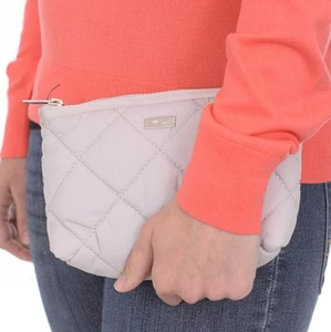 $75 Ralph Lauren Polo Golf Quilted Gray Purse Clutch Small Bag Purse Organizer - Picture 1 of 3