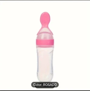 Conjunto De 2 Piezas,1 Botella Cuchara De Silicona,1 Chupete Alimentador De Frut - Picture 1 of 6