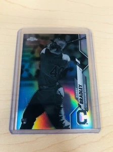 2020 Bobby Bradley Topps Chrome #3 rifrattore negativo Rookie RC - Cleveland - Foto 1 di 2