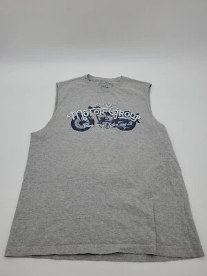 faded glory Tank Top Men Medium Gray American Motorcycle Big Print…#18277 - Image 1 of 4