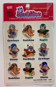 1984 Huddles NFL Team Mascots NFC Eastern Division Scratch ’n' Sniff Stickers - Picture 1 of 2