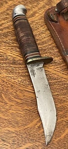 VTG Western 8.5” Boy Scouts Of America BSA Hunting Knife BSA W/  Sheath 1950s EX - Picture 1 of 13
