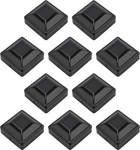 Tapas cúpulas cuadradas de acero galvanizado negro recubiertas de polvo de 2 1/2" (paquete de 10) - Imagen 1 de 5