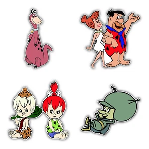 The Flintstones Cartoon 4er Set Vinyl Aufkleber Abziehbild - 5" längere Seite ID: 4 - Bild 1 von 1