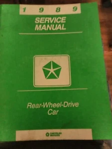1989 Chrysler Rear Wheel Drive Service Manual  - Picture 1 of 3