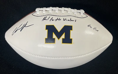 Chris Hutchinson Signed & Dual Inscribed Michigan Wolverines Football JSA COA - Image 1 of 4