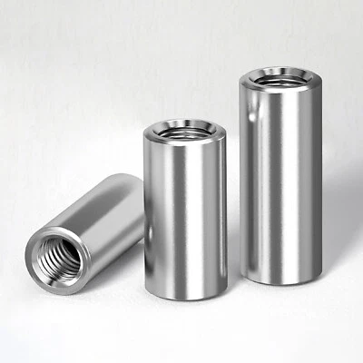 Verbindungsmuffe Rund M3 bis M20 Edelstahl V2A VA A2 Langmuttern Gewindemuffen - Bild 1 von 2