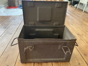 Ammo Boxes Vintage British Army Steel Box One box dated 1944, three 1945 - Picture 1 of 3
