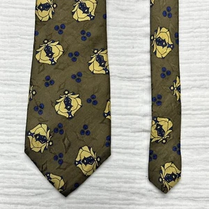 Vintage Yves Saint Laurent 100% Silk Neck Tie Blueberry YSL Men's 55" - Picture 1 of 9