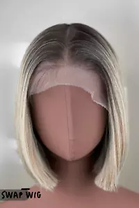 Premium Synthetic Wig Highlighted Ombré Blonde heat resistant 160 -Free Shipping - Picture 1 of 7