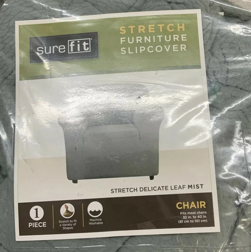 🛋 SUREFIT‼ STRETCH FURNITURE SLIPCOVER DELICATE LEAF MIST CHAIR👌🆕️WITHOUT📦 - Image 1 of 4