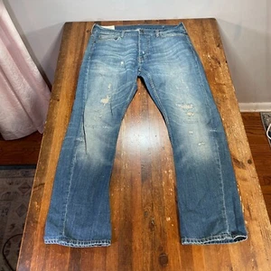 Abercrombie & Fitch Jeans Mens 32x30 Blue Denim Slim Straight Button Fly - Picture 1 of 16