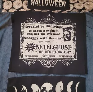 Beetlejuice Betelgeuse Back Patch Punk Sew On Cloth Patches Goth Halloween - Picture 1 of 1