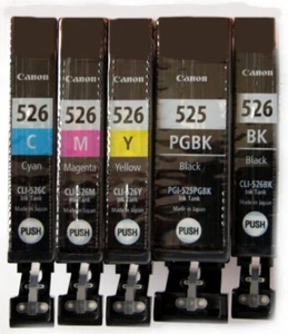 5 Canon Patronen original PGI-525 CLI-526 für Pixma iP4850 iP4950 TOP Qualität - Bild 1 von 1