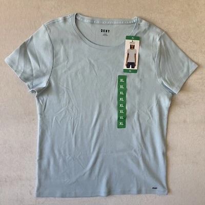 BRAND NEW - DKNY - Size XL - Light Blue T-Shirt Short Sleeve 100% Organic Cotton - Image 1 of 4