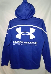 Under Armour Hoodie Blue Large NWOT Zipper Pockets Performance Pullover - Picture 1 of 11
