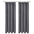 Window Blackout Curtain Pinch Pleat Thermal Insulated Blockout Drapes Livingroom