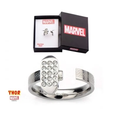 Marvel Thor Mjolnir Hammer with Rhinestones Stainless Steel Ring - Image 1 of 4