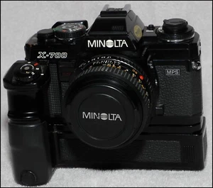 Minolta X-700 camera, MD-1, MD 50mm lens. Shutter speeds tested & guaranteed. EX - Picture 1 of 10