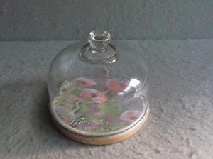 SERVING TRIVET CHEESE TRAY VERMILLION OAK WOOD POPPY Floral Multi-Color USA  - Picture 1 of 10